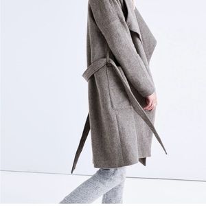 Madewell woolcoat in heather gray XXS Delancey